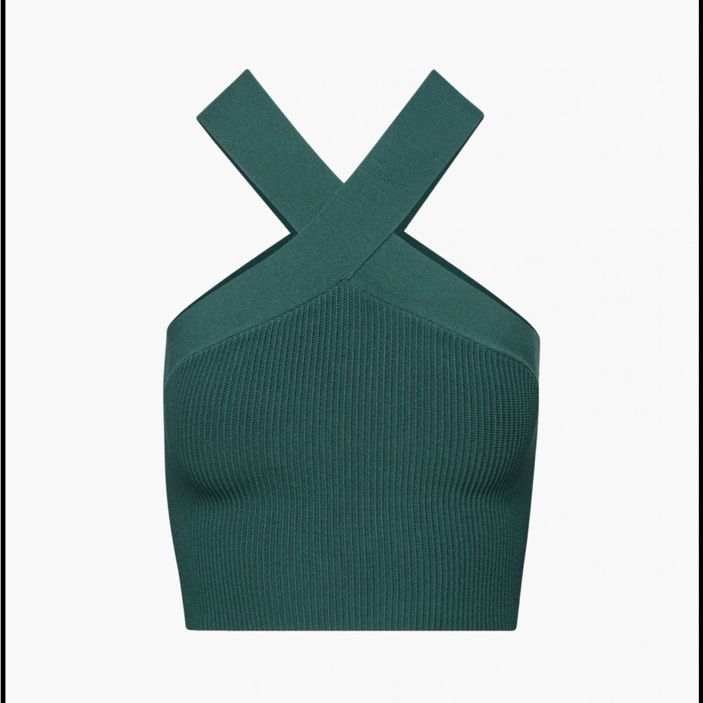 Babaton Sculpt Knit Criss Cross Cropped Tank